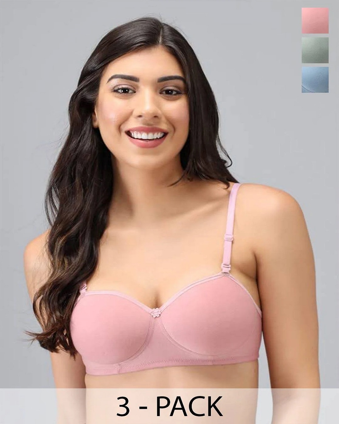 Women Pack Of 3 Half Coverage Lightly Padded Bra