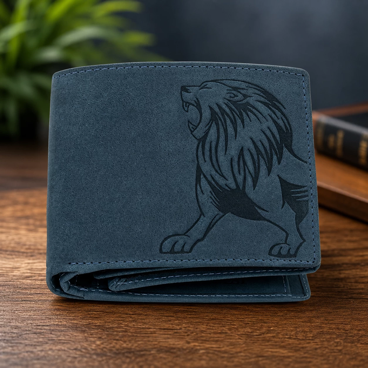 Men’s Blue Leather Wallet
