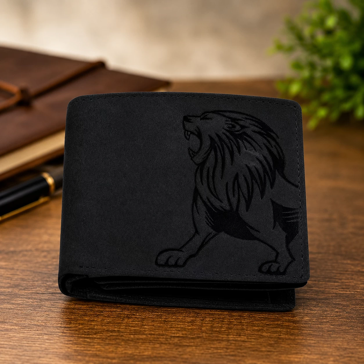 Men’s Black Leather Walle...