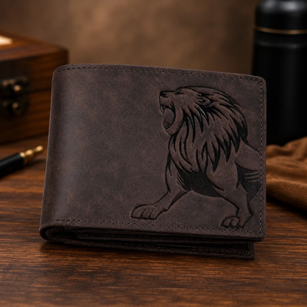 Men’s Brown Leather Walle...