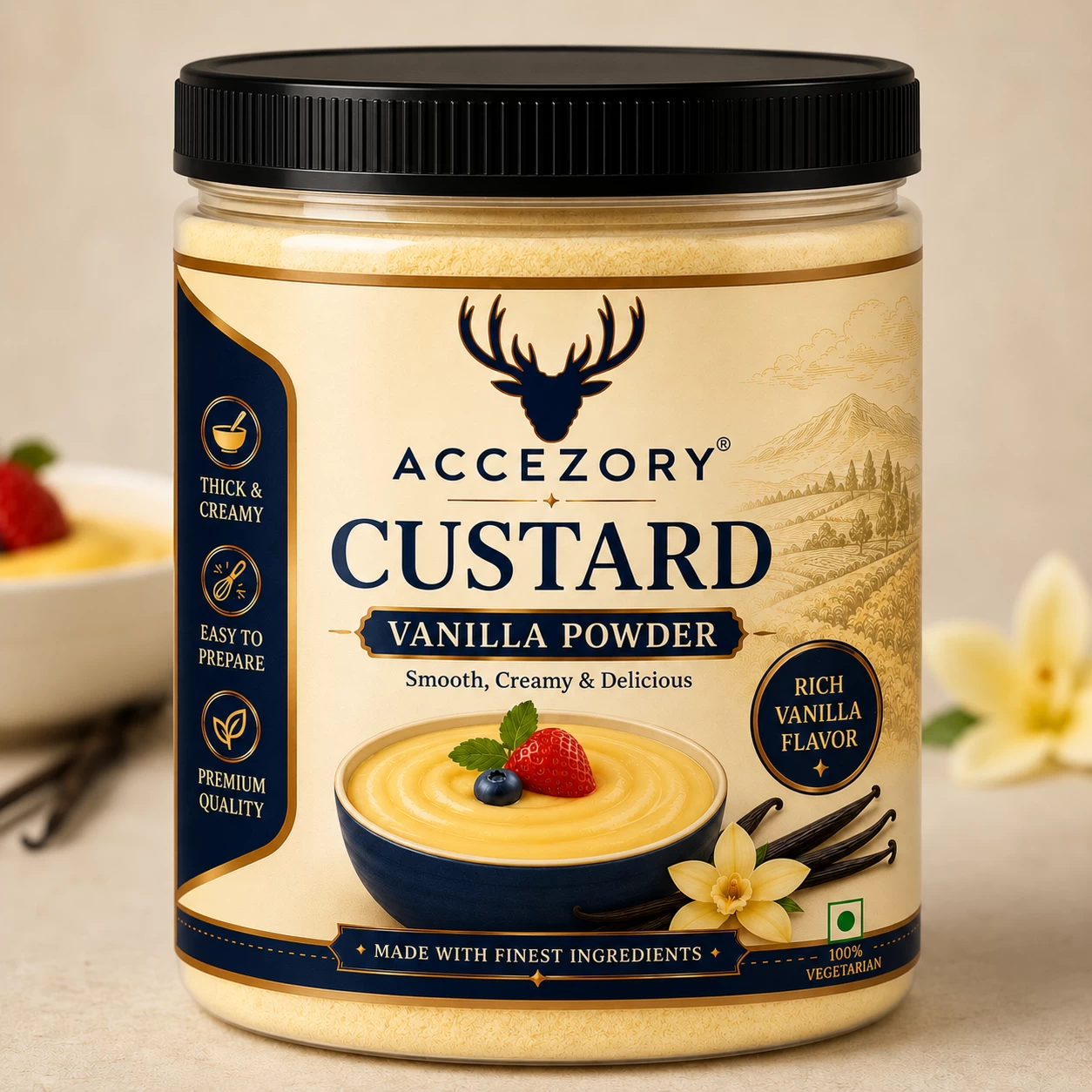 Vanilla Custard Powder | Smooth & Creamy Instant Dessert Mix