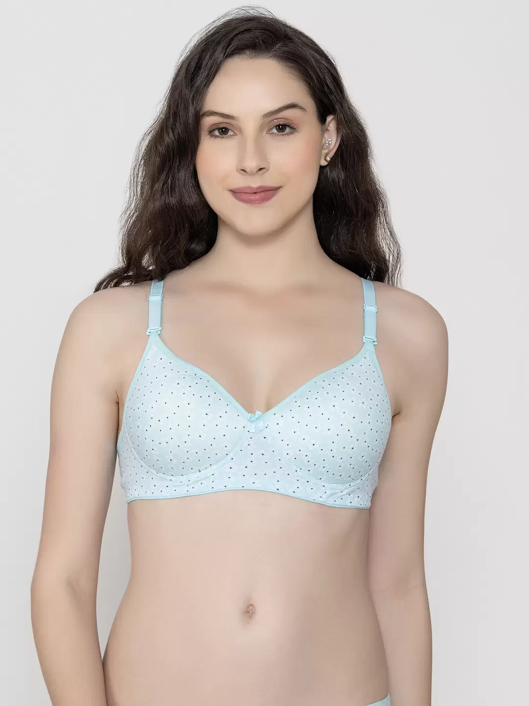 Micro Print Lightly-Padded T-shirt Bra