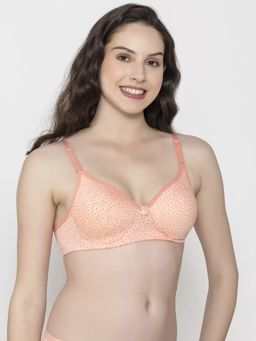 Micro Print Lightly-Padded T-shirt Bra