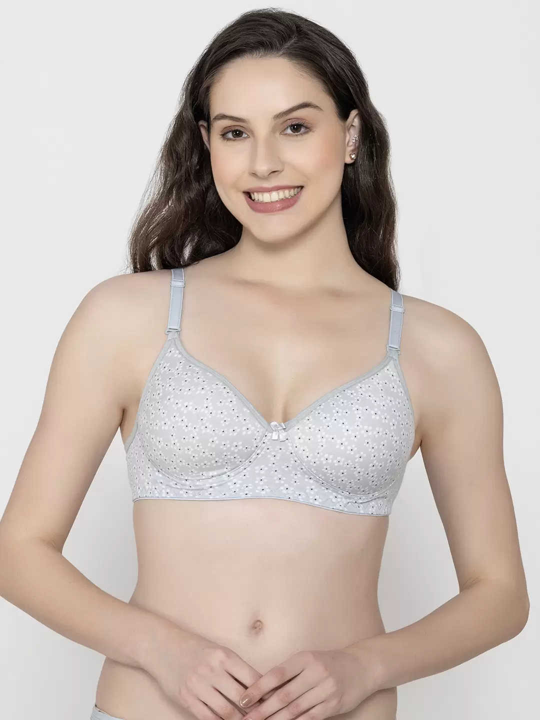Micro Print Lightly-Padded T-shirt Bra